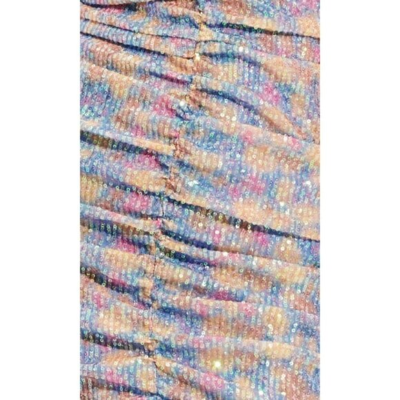 SAYLOR Lawren Floral Sequin Sparkly Long Sleeve Bodycon Minidress Size Medium - Picture 2 of 8